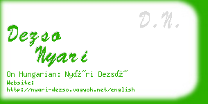 dezso nyari business card